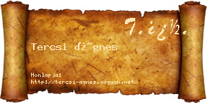 Tercsi Ágnes névjegykártya